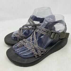 Chaco Womens Z/1 Classic Outdoor Hiking Sandals Gray Strappy Adjustable Size 8